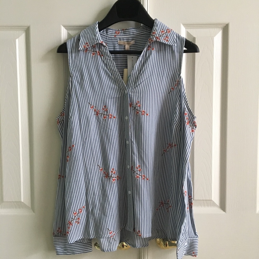 Striped Cold Shoulder Blouse